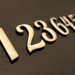 Numeri in legno per artigianato - Taglio laser - Numeri da tavolo - Segno numerico in legno - Numeri nuziali - Spedizione conveniente