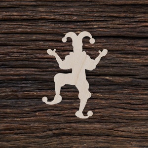 Bouffon en bois pour l’artisanat et les décorations - Jester Cut Out - Jester Shape - Jester Magnet