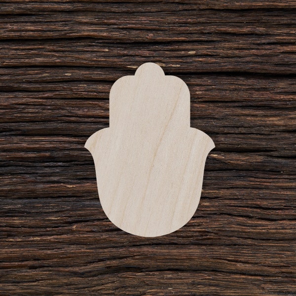 Wooden Hamsa for Crafts and Decorations - Hamsa Shape - Hamsa Magnet - Hamsa Necklace