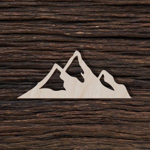 Wooden Mountain Range For Crafts And Decorations - Wooden Blanks - Craft Blanks - Mountain Wall Art - Mountain Bracelet - Mountain Art