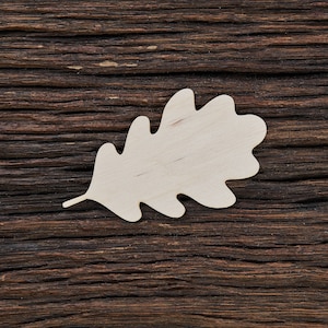 Wooden Oak Leaf for Crafts and Decoration - Laser Cut - Oak Leaf Pendant - Oak Leaf Charm - Oak Leaf Necklace