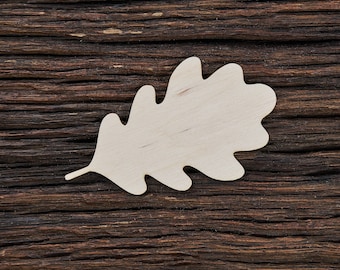 Wooden Oak Leaf for Crafts and Decoration - Laser Cut - Oak Leaf Pendant - Oak Leaf Charm - Oak Leaf Necklace