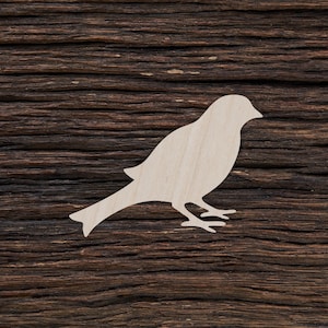 Wooden Bird for Crafts and Decorations - Wooden Bird Figurine - Wood Bird Silhouette - Blank Bird Shape