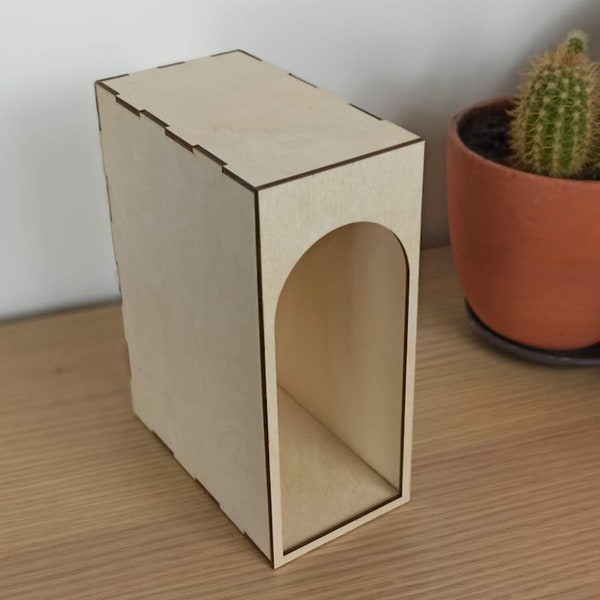 Wooden Book Nook Shape For Crafts And Decoration - Laser Cut - Book Nook Kit - Shelf Insert - Alley Nook - Diy Book Nook - UNASSEMBLED