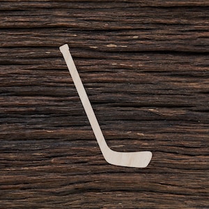 Hockeyschläger aus Holz zum Basteln und Dekorieren - Hockeyschläger Anhänger - Hockeyschläger Magnet - Hockey stick Cut Out