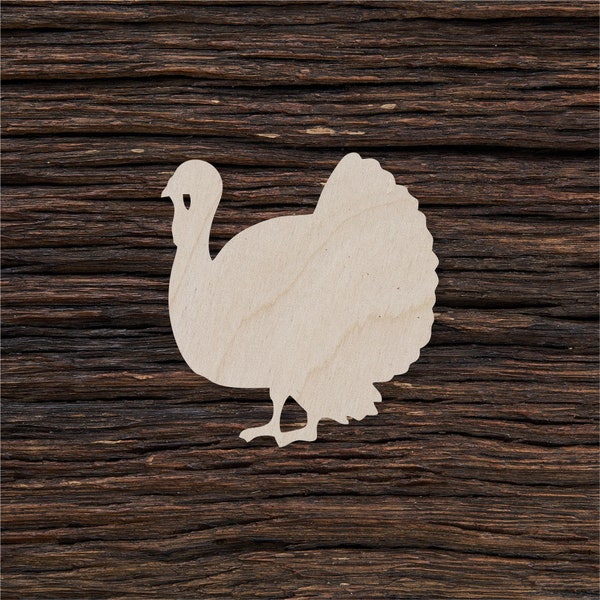 Holz Truthahnform zum Basteln und Dekorieren - Laser cut - mehrere Größen. Thanksgiving Türkei - Türkei Tag - Türkei - Türkei - Niedliche Türkei