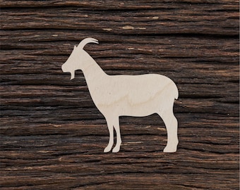 Wooden Goat For Crafts And Decorations - Wooden Blanks - Craft Blanks - Farm Animal - Wooden Animals - Animal Miniature