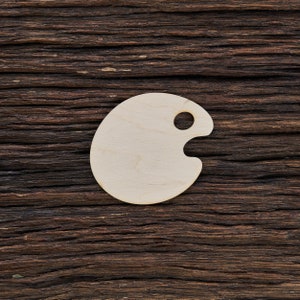 Holzfarbe Palettenform zum Basteln und Dekorieren - Laser cut - gemaltes Palettenschild - Farbpalette Charm - Farbe - Palette