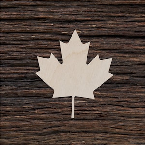 Kanadisches Ahornblatt aus Holz zum Basteln und Dekorieren - Laser cut - Ahornblatt - Kanada Ahornblatt - Kanadisches Souvenir