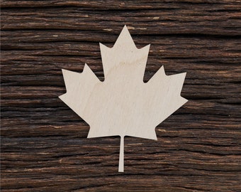 Kanadisches Ahornblatt aus Holz zum Basteln und Dekorieren - Laser cut - Ahornblatt - Kanada Ahornblatt - Kanadisches Souvenir