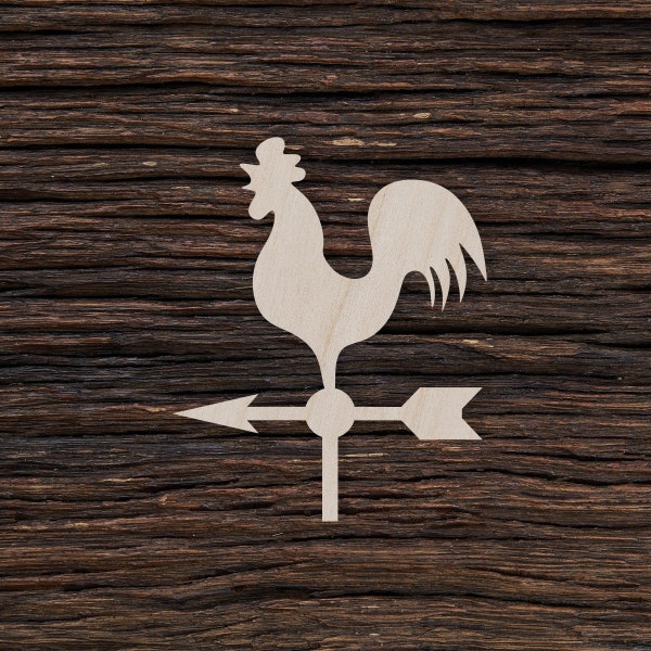 Wooden Weather Vane for Crafts and Decorations - Weather Vane - Weather Vane Cut Out - Weather Vane Pendant