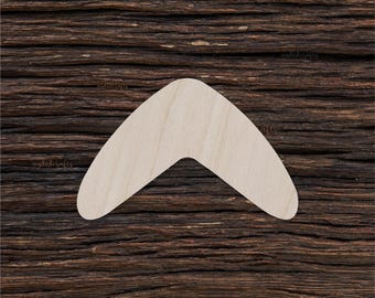 Bumerang aus Holz zum Basteln und für Dekorationen - Holzzuschnitte - Craft Blanks - Bumerang Brosche - Australischer Boomerang - Retro Boomerang