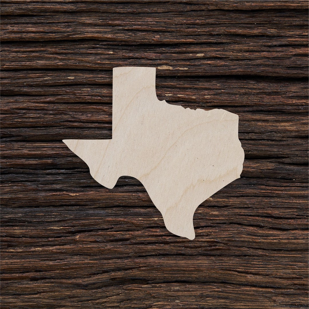 Texas Shape Rustic Wooden Texas State Shape for Crafts and Decoration - Laser Cut - Charm ...