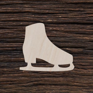 Wooden Ice Skate for Crafts and Decorations - Ice Skate Necklace - Ice Skate Shape - Ice Skate Earrings