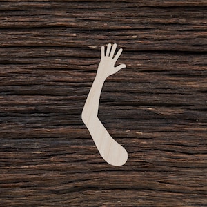 Wooden Hand And Arm for Crafts and Decorations - Hand And Arm - Hand And Arm Shape - Hand And Arm Magnet