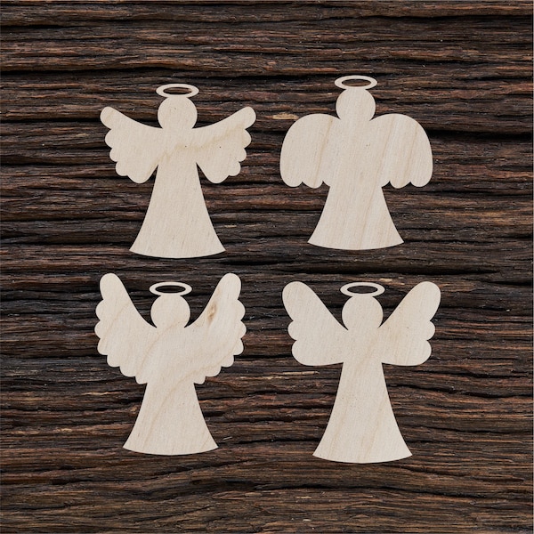 Wooden angel shape Shape for Crafts and Decoration - Laser Cut - angel ornament - wooden angel - wood angel - christmas angel