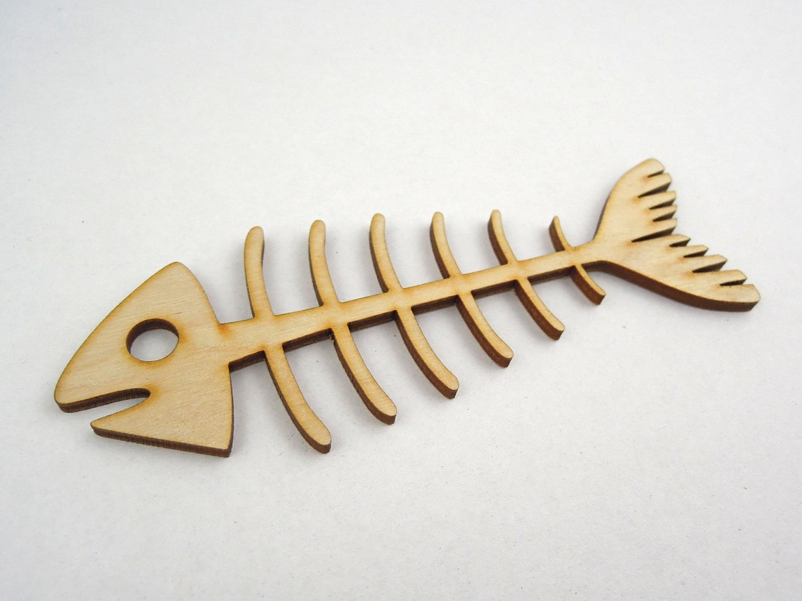 Wooden Fish Skeleton Shape for Crafts and Decoration Laser - Etsy
