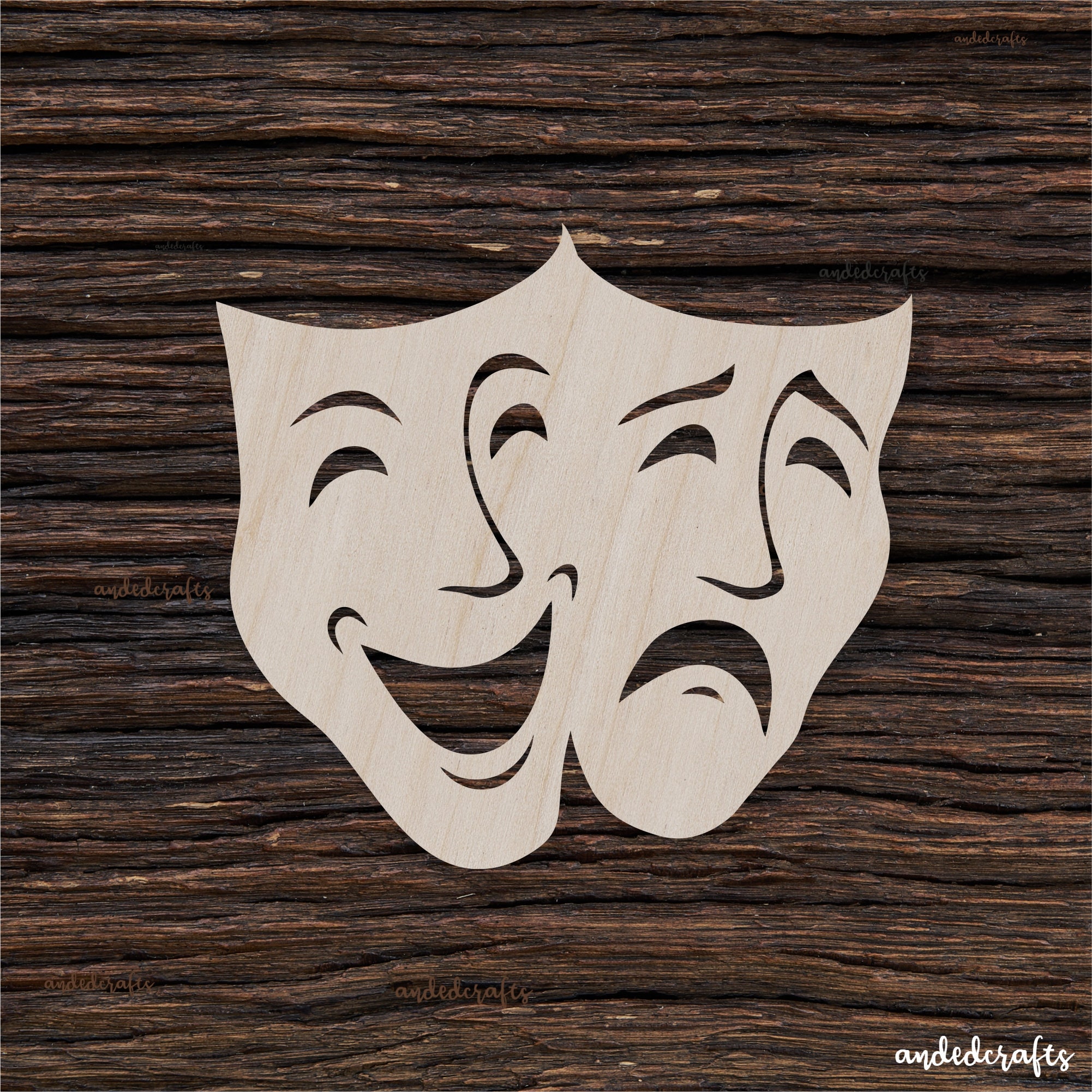Mardi Gras Comedy and Drama Mask Patch Custom Made 