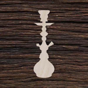 Wooden Hookah for Crafts and Decorations - Hookah Decor - Hookah Decal - Blank Hookah