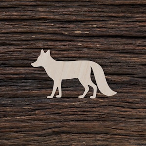 Wooden Fox for Crafts and Decorations - Fox Earrings - Fox Necklace - Fox Shape