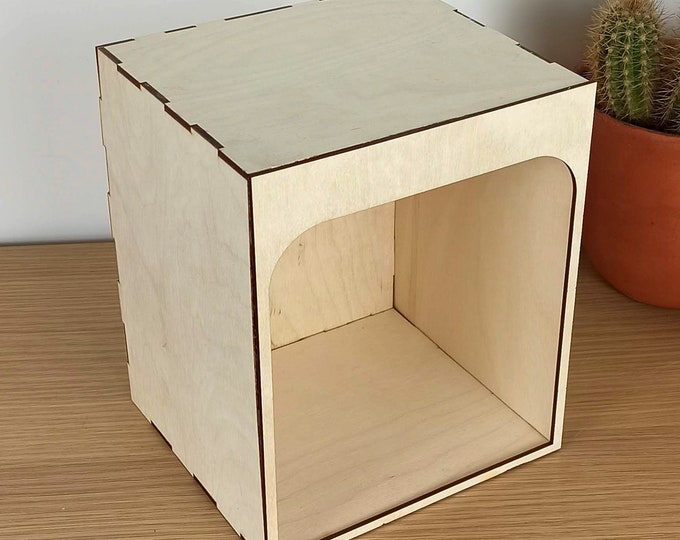 Wooden Double Book Nook Shape For Crafts And Decoration - Book Nook Kit - Shelf Insert - Alley Nook - Diy Book Nook - Library - UNASSEMBLED