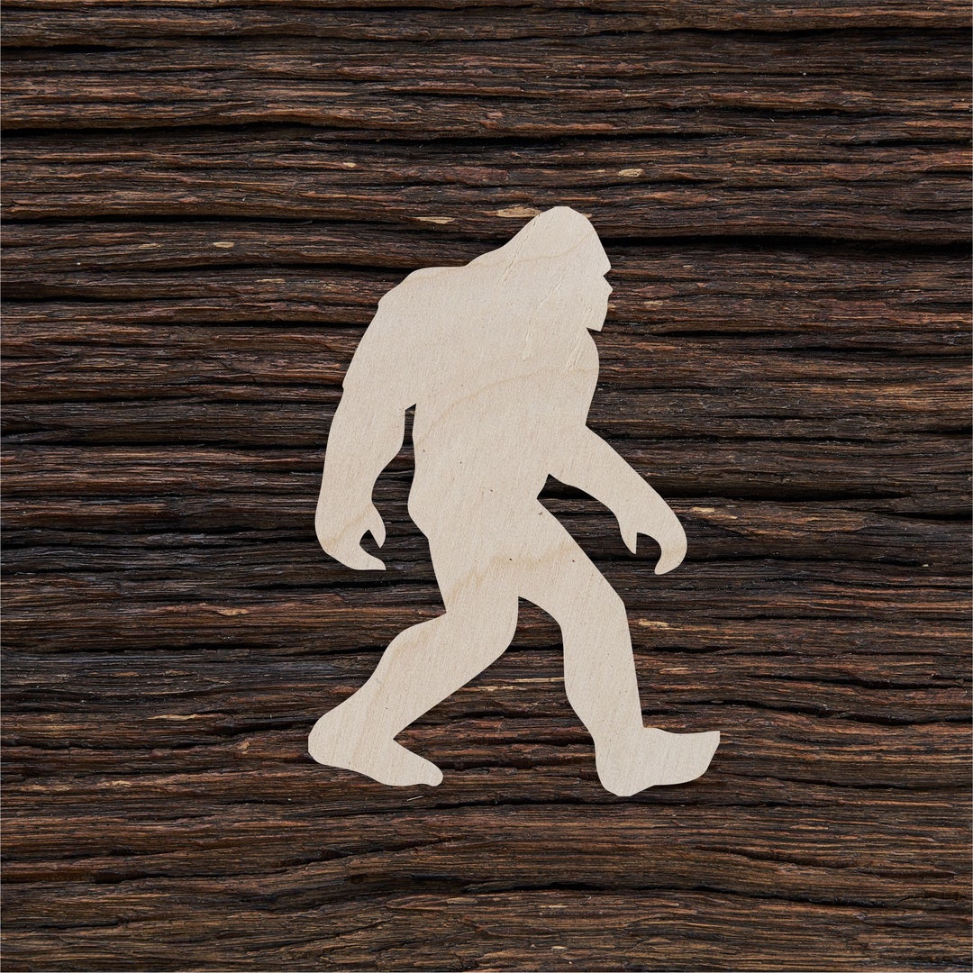 Wooden Sasquatch Shape for Crafts and Decoration Laser Cut Squatch ...