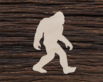 Drewniany kształt Sasquatch do rękodzieła i dekoracji - cięcie laserowe - Squatch - Bigfoot - Dekoracja Sasquatch - Bigfoot Sasquatch