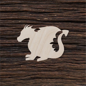 Wooden Baby Dragon for Crafts and Decorations - Dragon Necklace - Wooden Dragon Box - Wooden Dragon Pendant