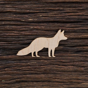Houten vosvorm voor knutselen en decoratie - lasergesneden - vossen - onafgewerkte vos - vossengeschenken - houten dieren