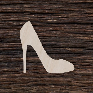 Wooden High Heel for Crafts and Decorations - High Heel Shape - High Heel Magnet - High Heel Necklace