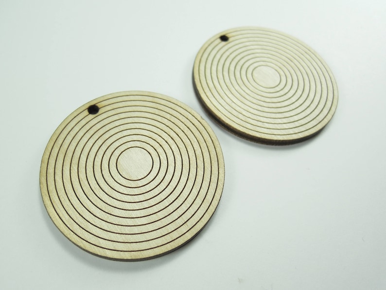Laser Cut Wooden Earring Pendant for Crafts