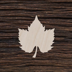 Foglia d'uva in legno per artigianato e decorazioni - Ciondolo foglia d'uva - Orecchini foglia d'uva - Collana foglia d'uva