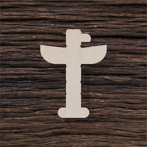 Wooden Totem Pole for Crafts and Decorations - Totem Pole Pin - Totem Pole Wood - Totem Pole Charm
