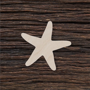 Forma di stella marina in legno per artigianato e decorazione - taglio laser - collana stella marina - stella marina - gioielli stella marina - ciondolo stella marina