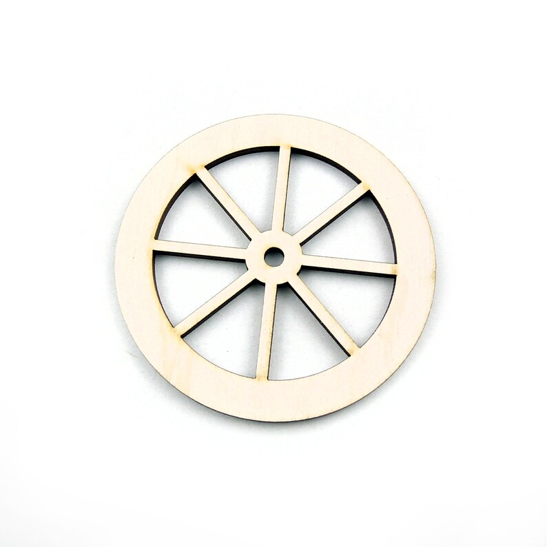 Wooden Cart Wheel Shape for Crafts and Decoration Laser Cut Etsy