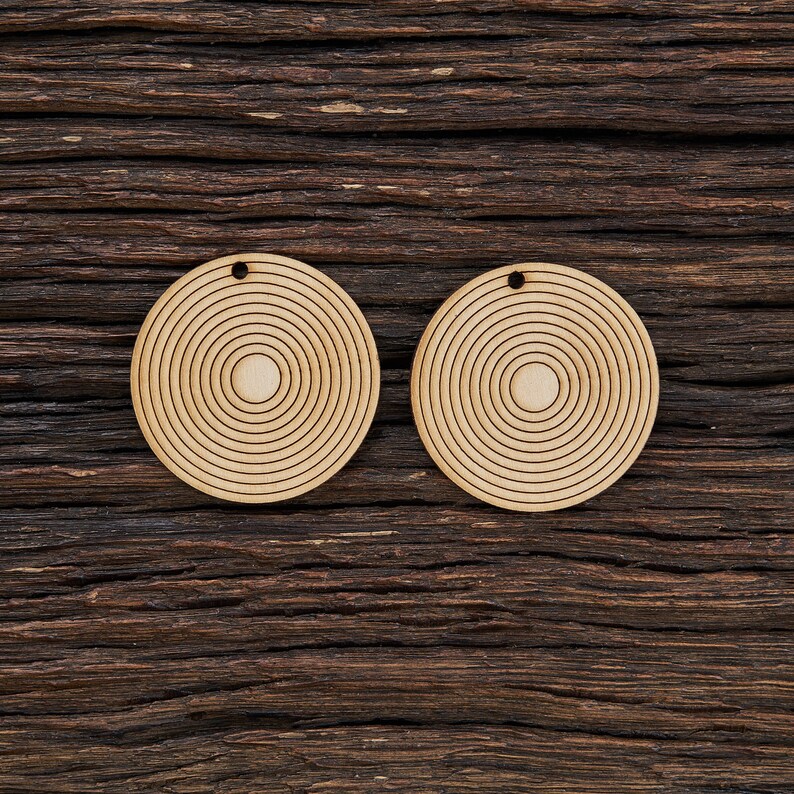 Laser Cut Wooden Earring Pendant for Crafts