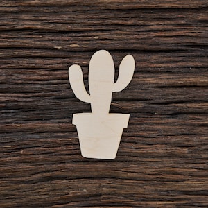 Holz Kaktus Form für Basteln und Dekoration - Laser cut - Kaktus Kunst - Kaktus Silhouette - Kaktus Pflanze - Kaktus Geschenk