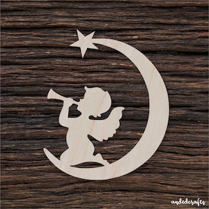 Wooden Cherub For Crafts And Decorations - Wooden Blanks - Craft Blanks - Cherub Magnet - Cherub Necklace - Cherub Pendant