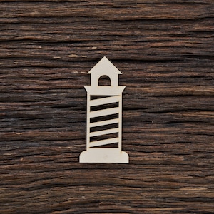 Forma de faro de madera para artesanía y decoración - Corte láser - Faros - Arte de faro - Decoración de faros - Casa de la luz