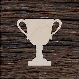 Wooden Antique Trophy Cup Shape For Crafts And Decoration - Laser Cut - Sports Trophy - Trophy Cup - Handled Cup - Award Trophy