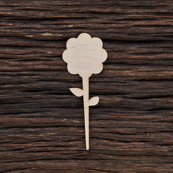 Wooden Plant Marker Flower Shape for Crafts and Decoration Laser Cut Plant  Markers Garden Marker Herb Marker Vegetable Marker 