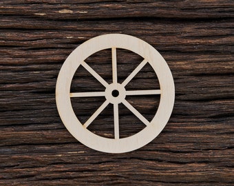 Wooden Cart Wheel Shape For Crafts And Decoration - Laser Cut - Wagon Wheel - Cart Wheels - Cart - Sicilian Cart