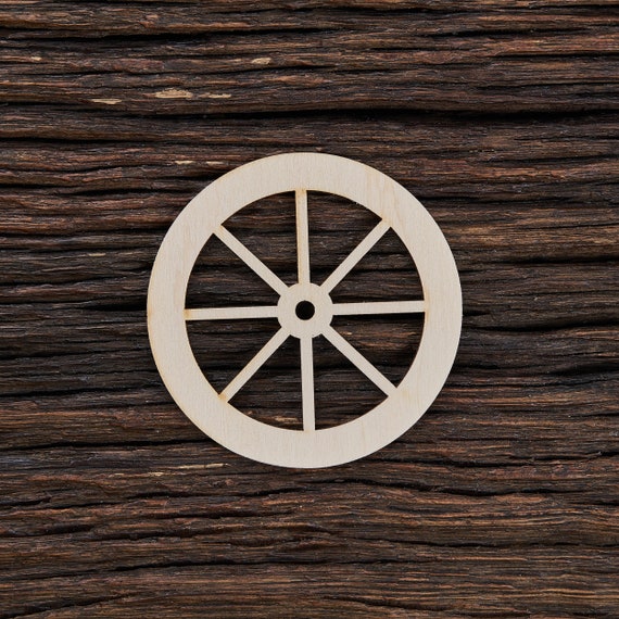 Rueda de carro de madera para manualidades y decoración Corte láser  Rueda de carro Ruedas de carro Carro Carro siciliano