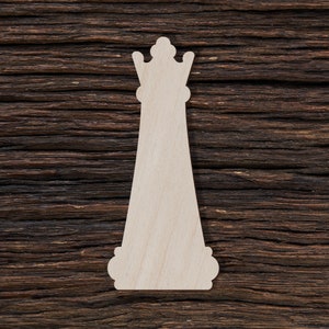 Wooden Chess Piece Queen For Crafts And Decorations - Wooden Blanks - Craft Blanks - Handmade Chess - Chess Craft - Diy Chess Set