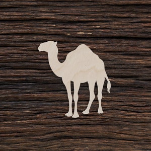 Forma di cammello in legno per artigianato e decorazione, taglio laser, statuetta di cammello, cammello bianco, cammello ritagliato