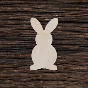 Forma de conejito de Pascua de madera para manualidades y decoración - Corte láser - Corona de conejo de Pascua - Decoración de Pascua - Conejito recortado - Peeps