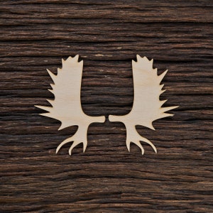 Wooden Moose Antlers Shape For Crafts And Decoration - Laser Cut - Moose Antler - Antler - Moose - Antler Decor