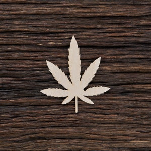 Wooden Hemp Leaf Shape For Crafts And Decoration - Laser Cut - Hemp - Pot Leaf - Hemp Leaf Necklace - Hemp Leaves