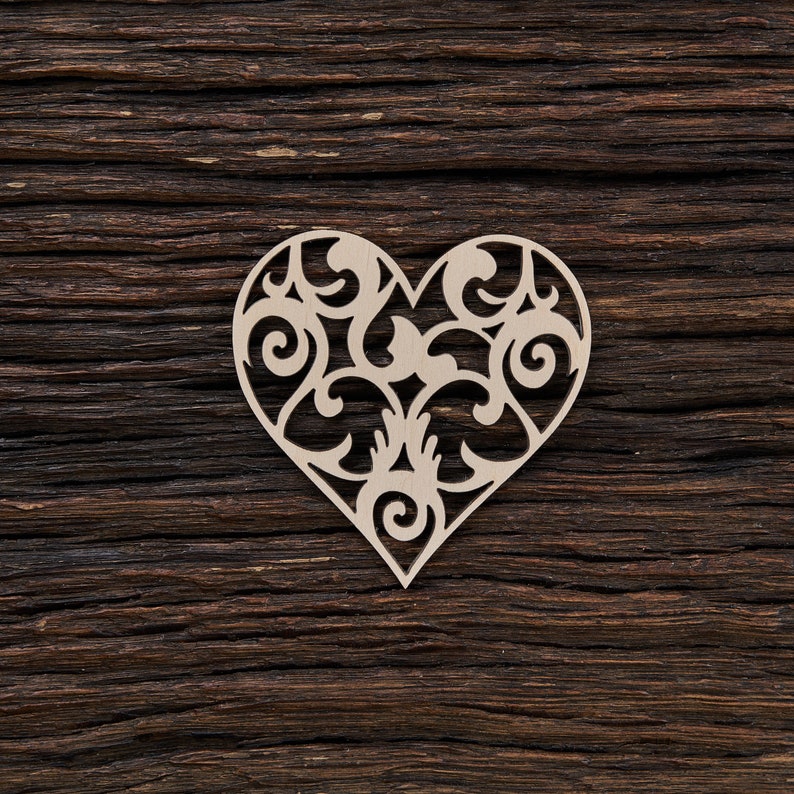 Rustic Wooden Hearts Love Heart Wooden Heart Decorated for Valentine Day 00018 for Decoration Wedding Hearts Laser Cut