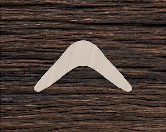 Wooden Boomerang For Crafts And Decorations - Wooden Blanks - Craft Blanks - Boomerang Pin - Australian Pin - Retro Boomerang Pin